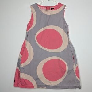 ✨3/$15 Tea Collection pink grey abstract cotton dress 10